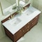 James Martin Vanities 60'' Double Vanity, Mid-Century Walnut w/ 3 CM White Zeus Quartz Top 424-V60D-WLT-3WZ - alternate 4